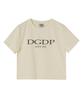 DANGLEDROP Dgdp Point Logo Crop Short Sleeve T-Shirt Cream