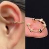 1pc Punk Cool Cuff Wrap Clip On Earrings Women Girls Climber Ear Cartilage Bone Stackable Clips Fake Earing Non Piercing Cuffs