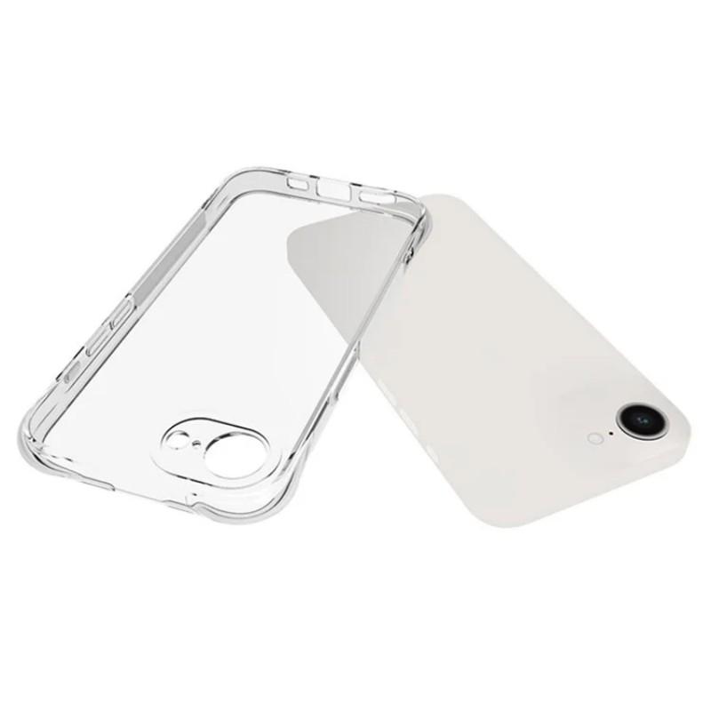For iPhone 16e Clear TPU Case WANLONFENG TM Series 2.0mm Phone Back Cover