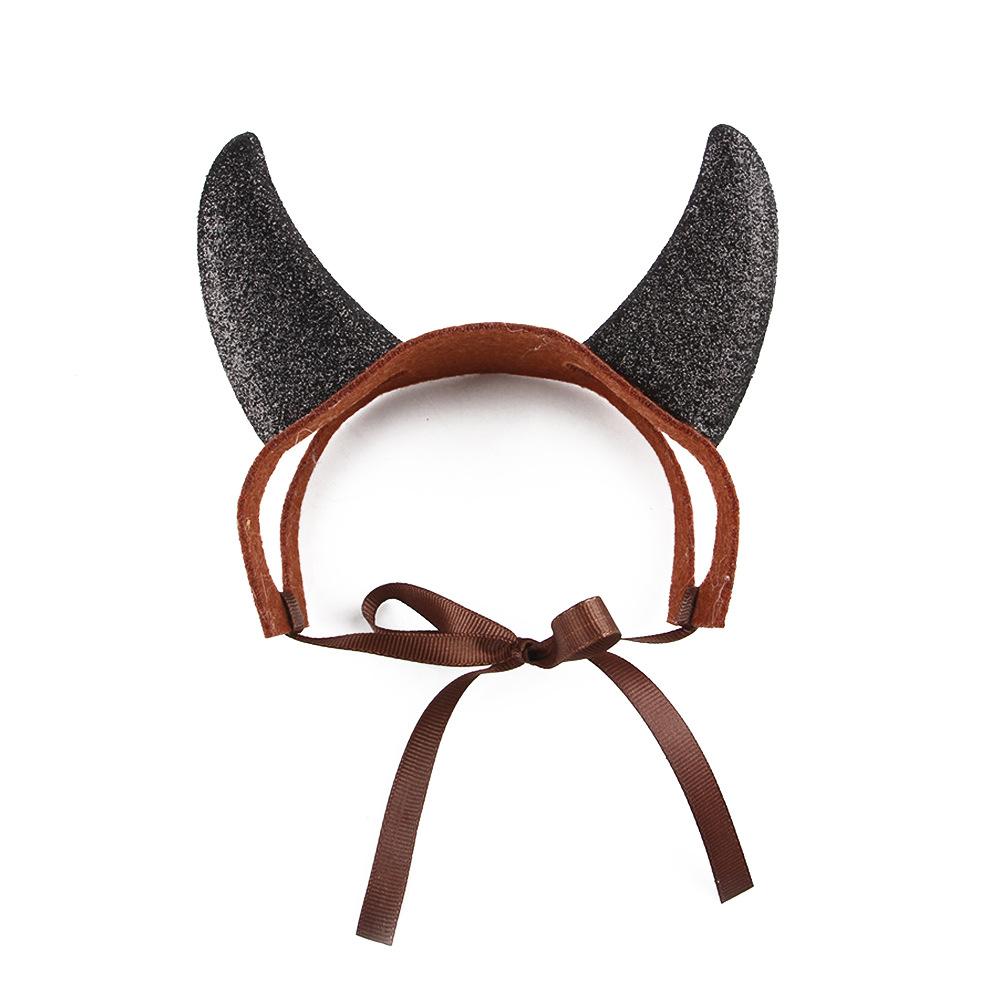 And Black Whimsical Red Felt Devil Horns Headband For Pets Ideal For Halloween Parties And Gift Giving