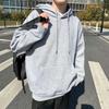 Men's Loose Fit Hooded Sweatshirt, New 2025 Style, Light Gray, Casual Jacket for Spring/Autumn/Winter