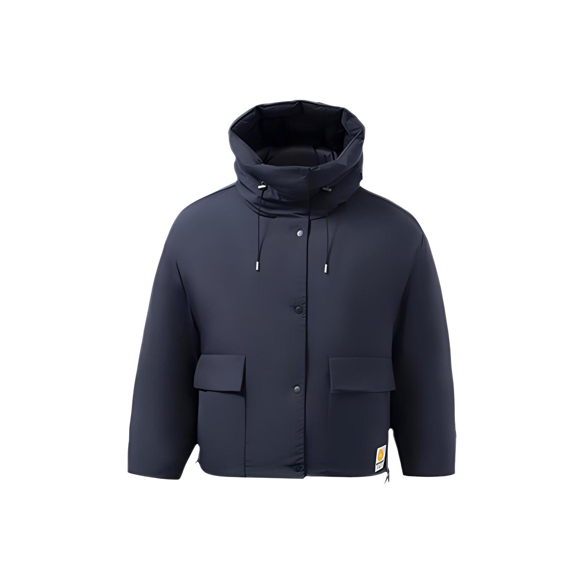 

Li-Ning Sport Fashion Series Warm Letter Solid Color Loose Short Down Jacket Unisex Upperwear Deep-Navy-Blue AYMR464-3 L