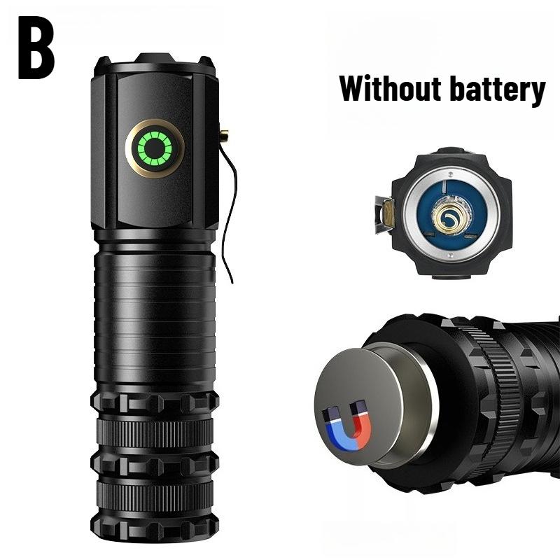 Mini LED Flashlight TYPE-C Rechargeable Portable EDC Torch with Magnetic Base 18350 Battery for Camping Emergency Outdoor