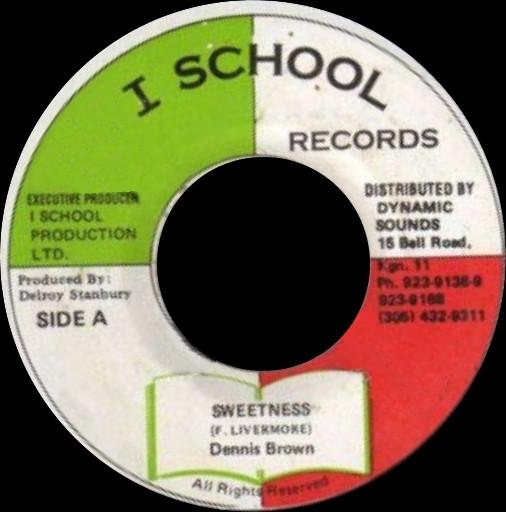 

7inch Record DENNIS BROWN - Sweetness NONE I School Record 1996 Jamaica Reggae, Ska & Dub Used