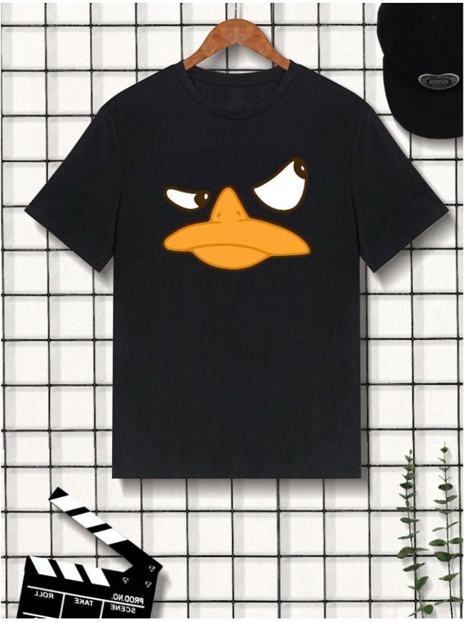 Herren Cartoon-Enten Grafik-T-Shirt