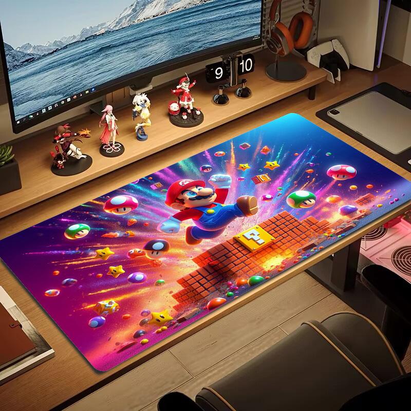 Super Brothers Color Mouse Pad Large Gaming Table Cushion Non-slip Laptop Tablet Big Mousepad XXL Mat Mini PC Playmat With Lock edge