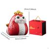 Spring Festival Ceramic Snake Statue Shelf Decoration Lovely Decorative Small Sculpture for