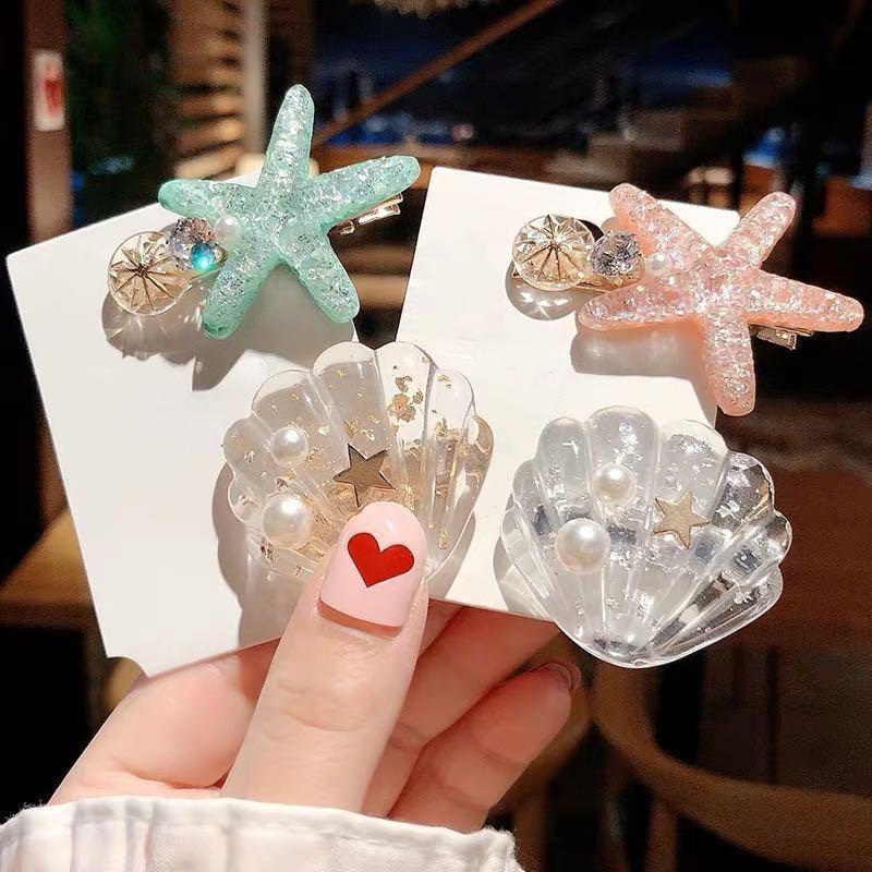 Versiune coreeană Agrafă simplă Duckbill Agrafă Ocean Shell Star Clip de păr Femei Fată Breton Clip Headdress Accesorii pentru păr