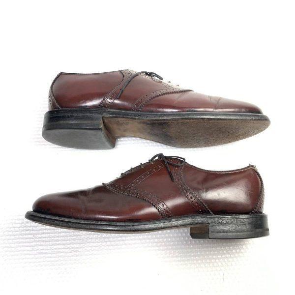 USA/Vintage/Unbekannter Hersteller/Goodyear Welt Saddle Schuhe Wholecut/8.5 D/B/25.5-26.5cm/Rotbraun/(GEBRAUCHT)