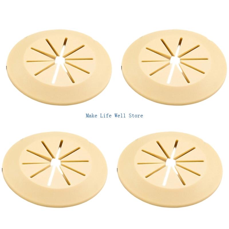 4 Pieces PVC Wire Concealer Plates Auto Cable Hole Covers 55mm Diameter for Furniture Desk Stand Decoration
