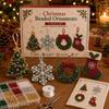 DIY Xmas Beaded Ornament Making Kit Handmade Fun Craft Set Hanging Tree Decor for Home Holiday Party Parent-child Activity
