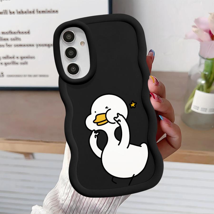Cartoon Duck Soft Phone Cover Case for Samsung Galaxy A52 A13 A14 A11 A15 A12 A21s A16 A05 A04 A22 A06 A03 A33 A23 A53