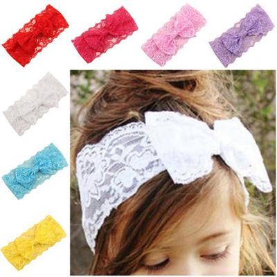Kinder Baby Mädchen Kleinkind Spitze Bowknot Stirnband Haarband Kopfbedeckung Zubehör