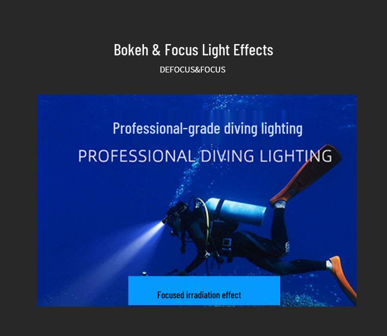 High-Lumen LED Outdoor Headlamp for Climbing, Fishing, and Diving, Featuring Strong Light and Long Battery Life