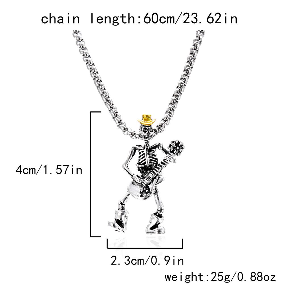 New Dark Wind Halloween Skull Necklace Punk Wind Halloween Death Sickle Necklace Spot.