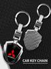 Car Logo Keychain 3D Metal Shield Shaped Keyring For Mitsubishi RALLIART Pajero ASX Lancer X 9 Outlander 3 L200 Car Styling