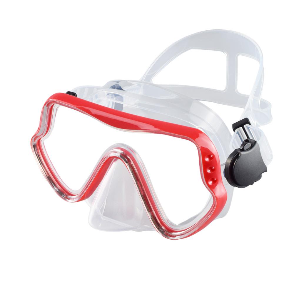 Large Frame Diving Goggles Silicone Snorkeling Mask