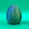Twisty Fidget Egg 3D Printed Slippery Egg Fidget Easter Egg Toys Basket Stuffers Rotating Fidget Puzzle Toy For Stress Relief