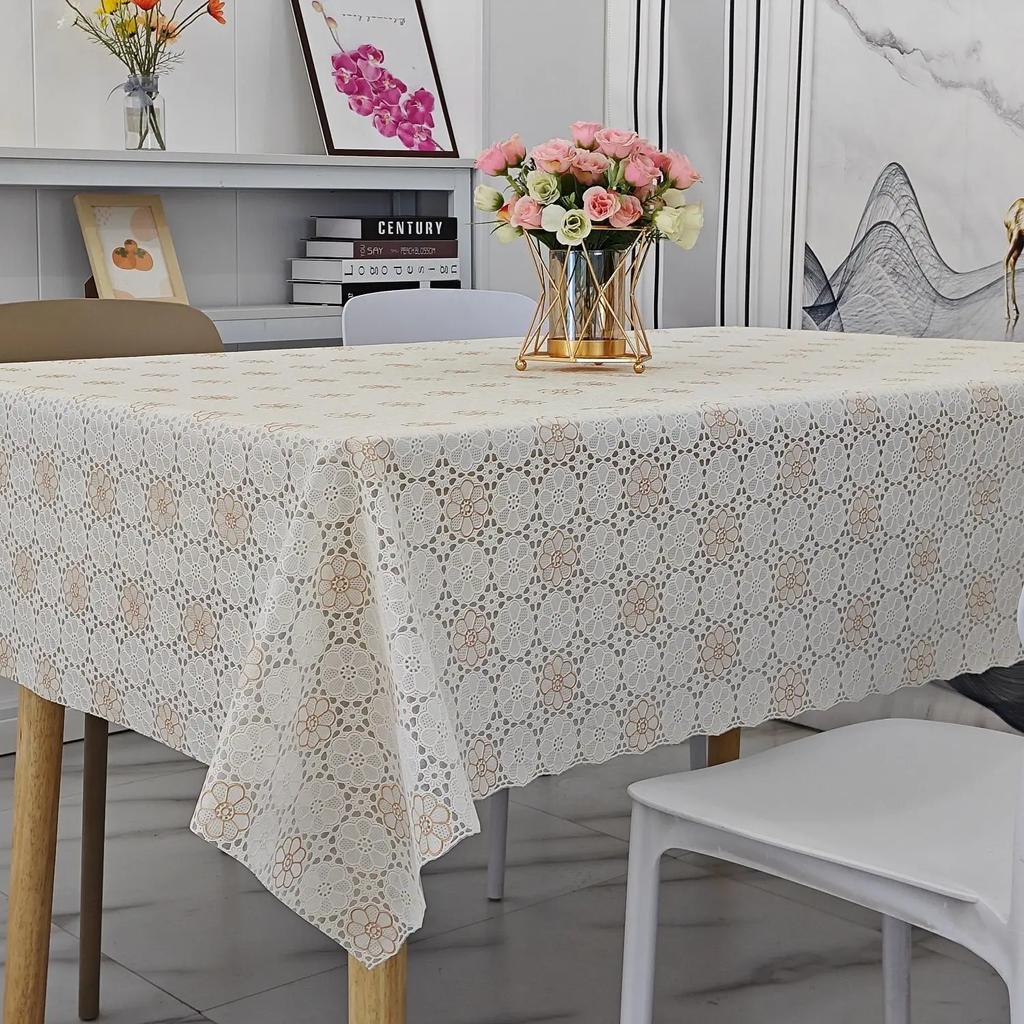 Față de masă pătrată imprimată PVC, impermeabilă, rezistentă la ulei, lavabilă, acasă, minimalistă, pentru masă, pentru masă.