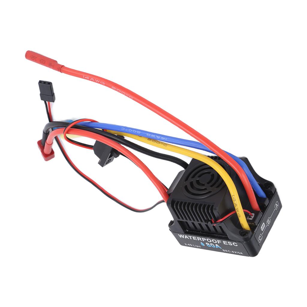 Electronic Speed Controller 80A ESC Waterproof Brushless Heat Dissipation ESC for 1/8RC Car
