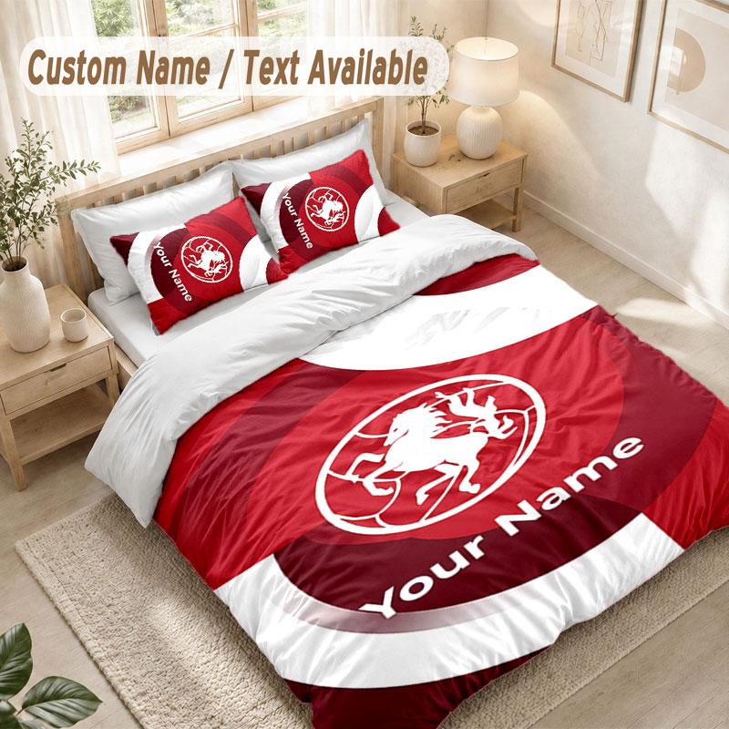 Custom Name Bedding Set 3 PiecesFC Twente Print Duvet Cover + 2 Pillowcases Soft Bed Decor