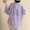 DIMANAF 2026 Summer New Plus Size Women Blouse Shirt Vintage Loose Cotton Linen Casual Lady Tops Button Solid