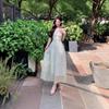 European and American Floral Dress French Thin Shoulder Strap Suspender Long Dress Seaside Vacation Skirt Niche High-end