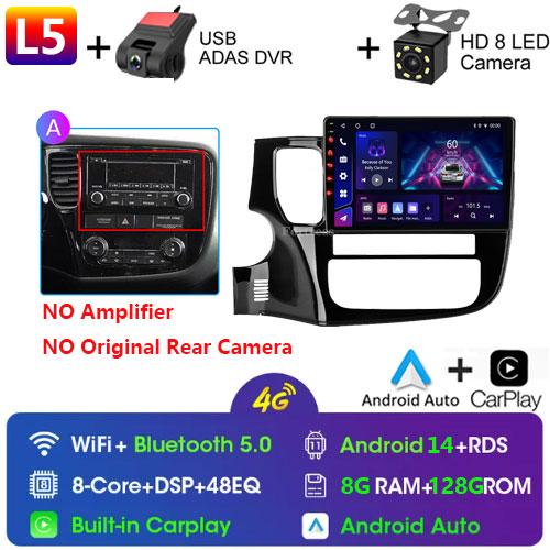 Android 14 For Mitsubishi Outlander 3 GF0W GG0W 2012-2018 Stereo Car Radio Multimedia Video Player GPS AI Voice CarPlay