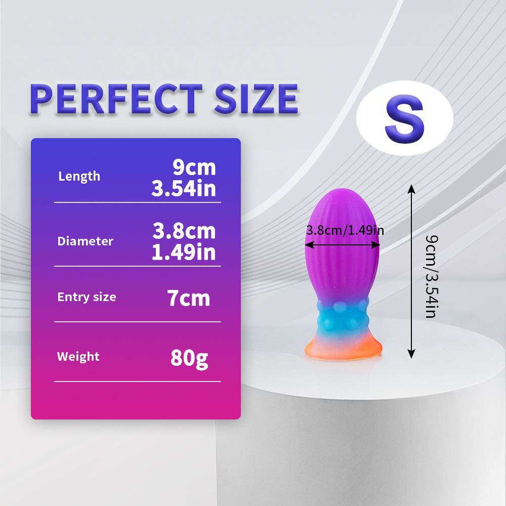Irregular Anal Plug Super Thick and Colorful Luminous Anus Penis Liquid Silicone Masturbator  Soft Male and Female Sexual Products