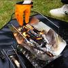 Outdoor Fireproof Mat with Handle Firewood Carrier Bag Heat-Resistant Flame Retardant Deck Patio Lawn Camping Stove BBQ