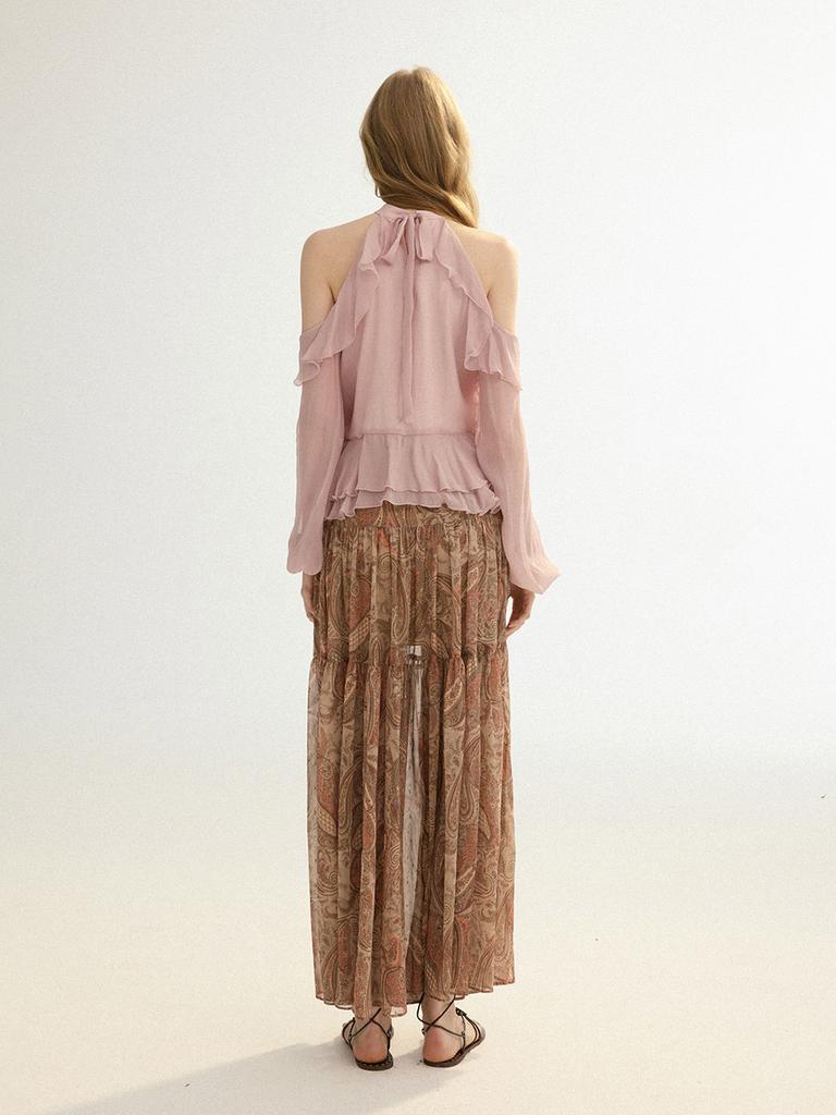 Sinseuden Vintage Paisley Long Skirt