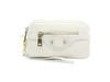 Women's Genuine Leather Long Wallet with Double Zipper and Phone Holder
