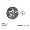 Witchcraft Pentagram Gothic Brooches Stainless Steel Tetragrammaton Pins Shirt Suit Badge Amulet Accessories Je Jewelry