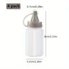 4Pcs/Set Mini Squeeze Bottles Ketchup Condiment Sauce Bottle Honey Mustard Salad Dressing Sauce Bento Container Kitchen Tool