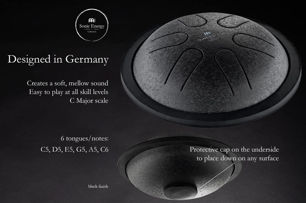 MEINL Sonic Energy Collection Tongue Drum, 5.5-inch, C Major, MSTD1BK, Black (Includes Bag and Rubber Mallet)