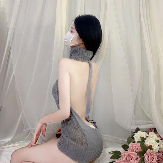 Sexy Backless Work Sweater with Tempting Hollow Design