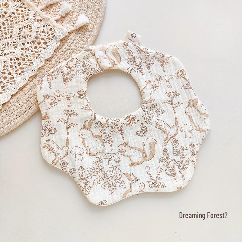 Sześcio-warstwowy bawełniany muślinowy śliniaczek i ochraniacz na brzuszek dla dziecka