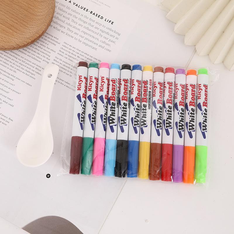 8/12 Colors Magical Water Floating Student Painting Brush  Whiteboard Markers Pen Suspension Kids Educational Painting Pen Toy Sets