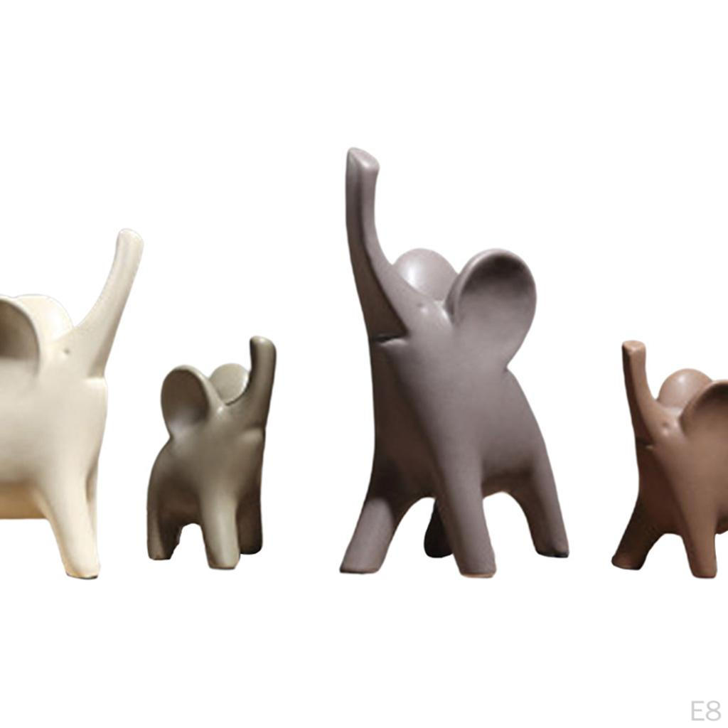 3 Piece / 4 Ceramic Sculpture, Hand Craft, Animal Statue, Creative Ornament, Figurine, Home,