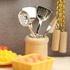 Mini Cooking Spatula Set 0.05 Scale Miniature Frying Spatula with Storage Holder