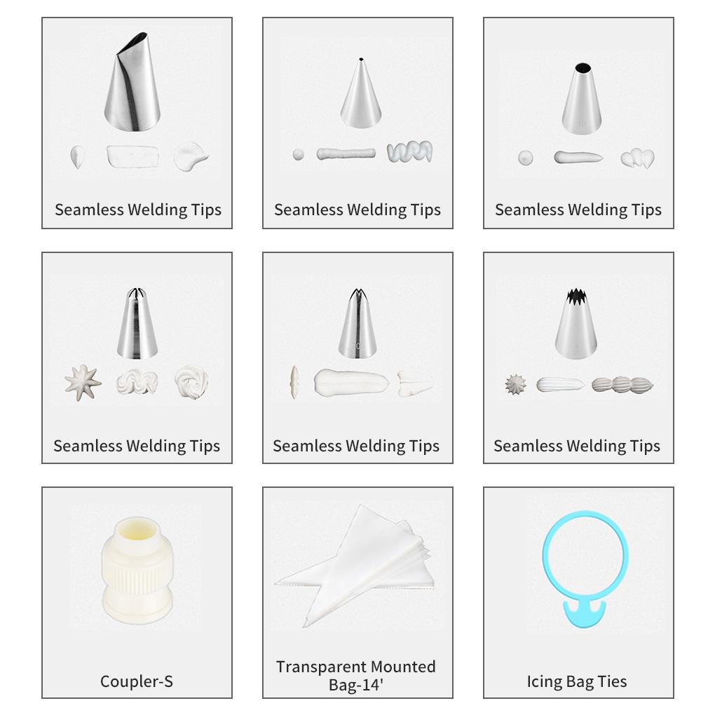 Piping Baking Set Cake Baking Decorating Kit Set Household Kitchen Piping Pastry Nozzles Tool