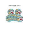 (10pcs 7inch Plates1) Birthday Decoration Boys Girls Pink Pikachu Paper Plate Cups Tableware Set Balloons Deco Kids Baby Shower Party Supplies 2025