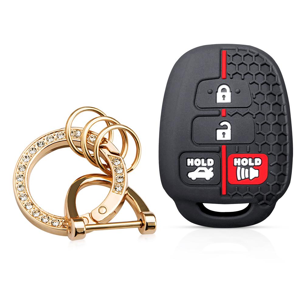 Silicone Car Key Case Fob Cover For Toyota Camry 2012 2013 2014  Corolla 2014  Prius C 4 Buttons Key Chain Wallet