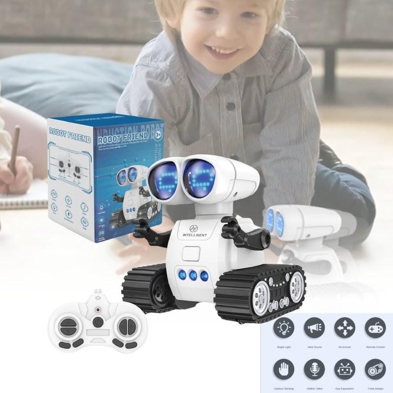 Mini Remote Control Programming Robot With Colorful Led Lights And Gestures For Kids
