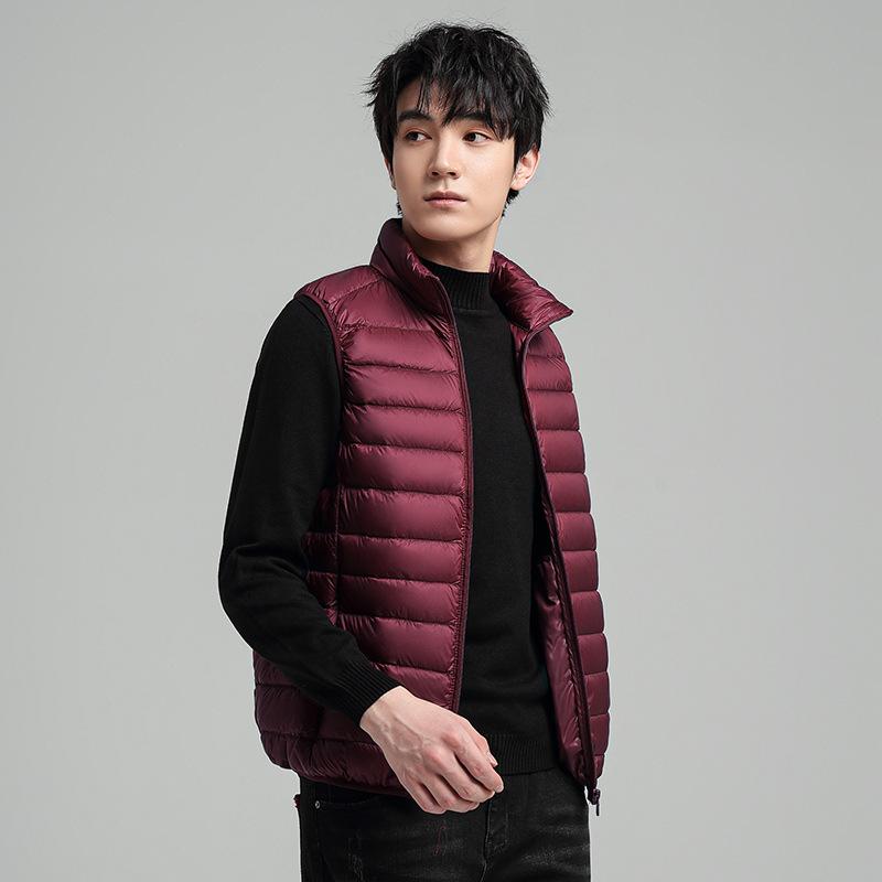 Autumn and Winter New Down Jacket Men's Vest Fashion Stand-up Collar Vest Light Down Vest