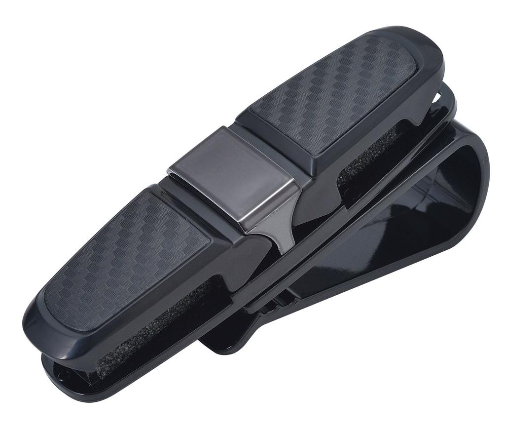SEIWA Car Supplies Twin Sunglasses Holder Black x Carbon Pattern
