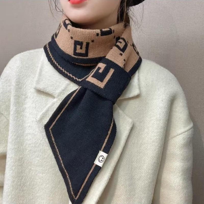 Womens Knitted Triangle Scarf Winter Warmth Stylish Geometric Lightweight Neck Warmer Students