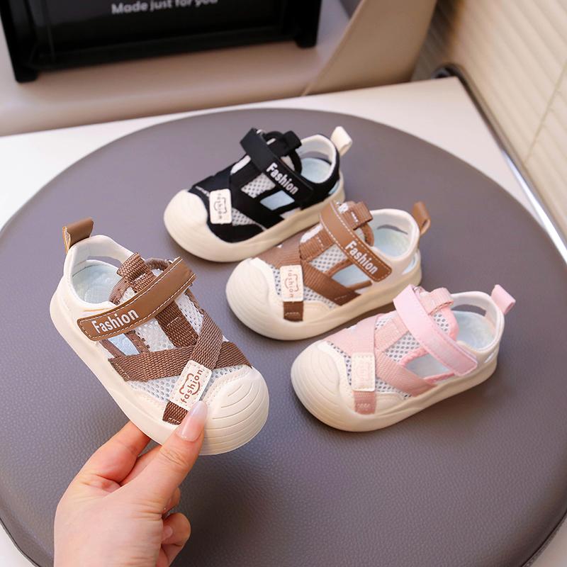 Kids Casual Shoes Mesh Breathable Children Tennis Shoes Toes Capped 2025 Summer New Boys Girls Sports Sandals Hook&loop Trendy