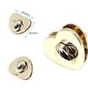 Metal Heart Shape Clasp Bronze Tone Trunk Lock Replacement Handbags Bag DIY