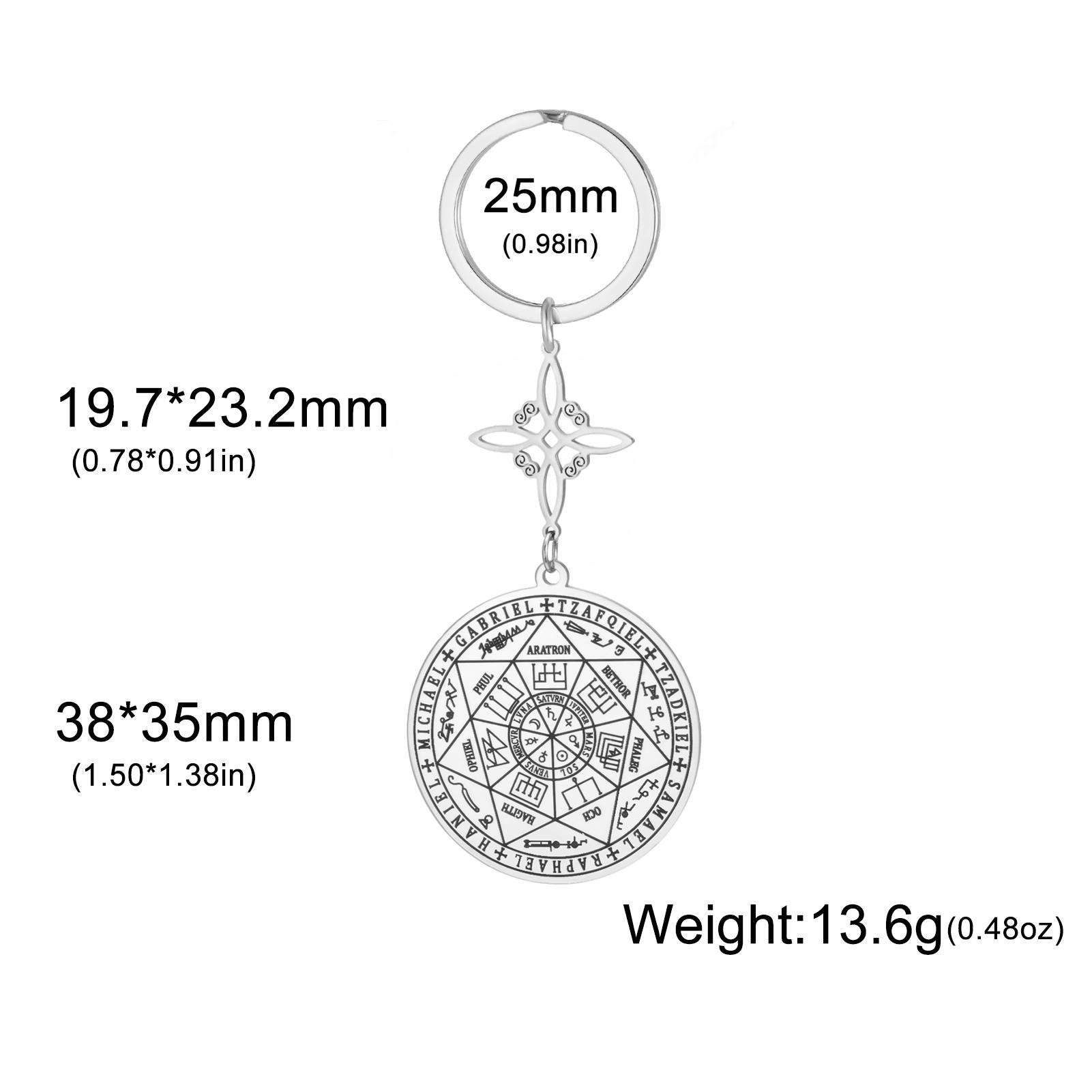 Unift Брелок из нержавеющей стали Узел ведьмы Архангел Амулет с золотым покрытием Подвеска брелок для Женщин мужчин Ювелирные изделия Подарок на день рождения